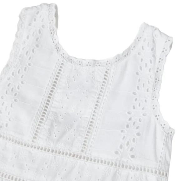 ZARA Kids | White | SCHIFFLI EMBROIDERED JUMPSUIT - Picture 4 of 6